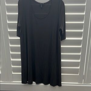 Eileen Fisher Dark Gray Relaxed Short Sleeve Tee